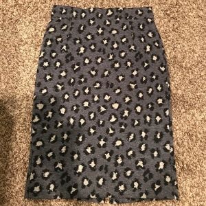 Loft Animal Print Skirt Size Small
